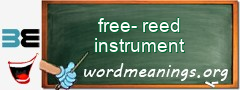 WordMeaning blackboard for free-reed instrument